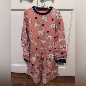 NWOT POODLE POLKA DOT SWEATSHIRT DRESS WITH POCKETS